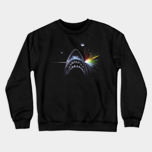 shark side of the moon Crewneck Sweatshirt by georgeslemercenaire